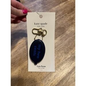 Kate Spade x Target My Two Cents Coin Purse Key Fob Chain Keychain Bag Charm